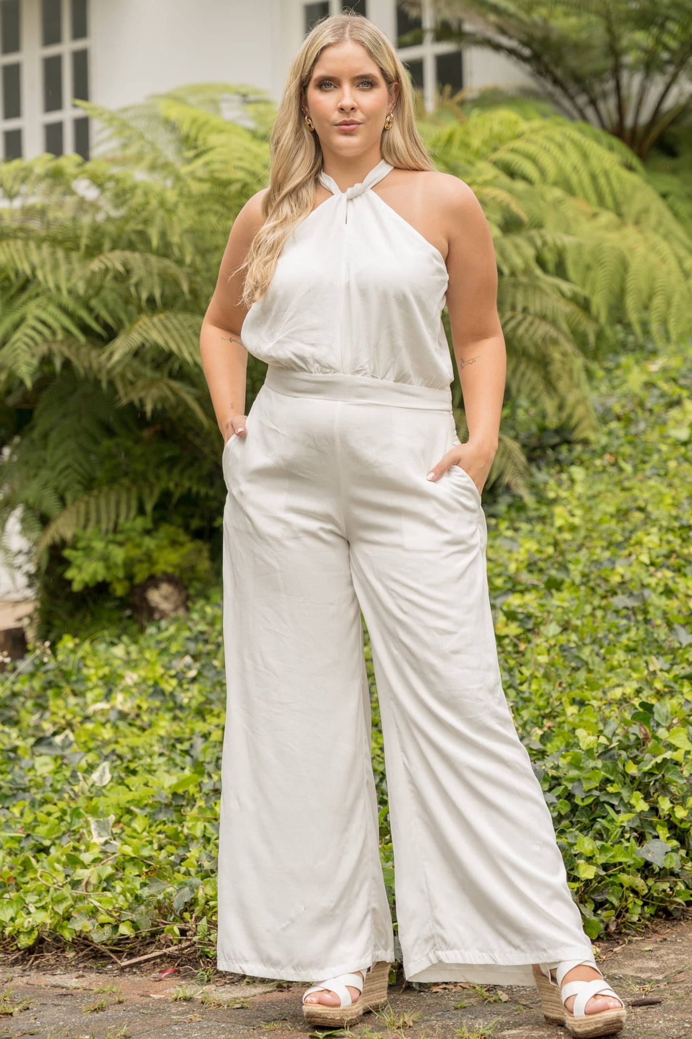 Jumpsuit Enterizo Blanco Elegante Enterizos Elegantes Jumpsuit