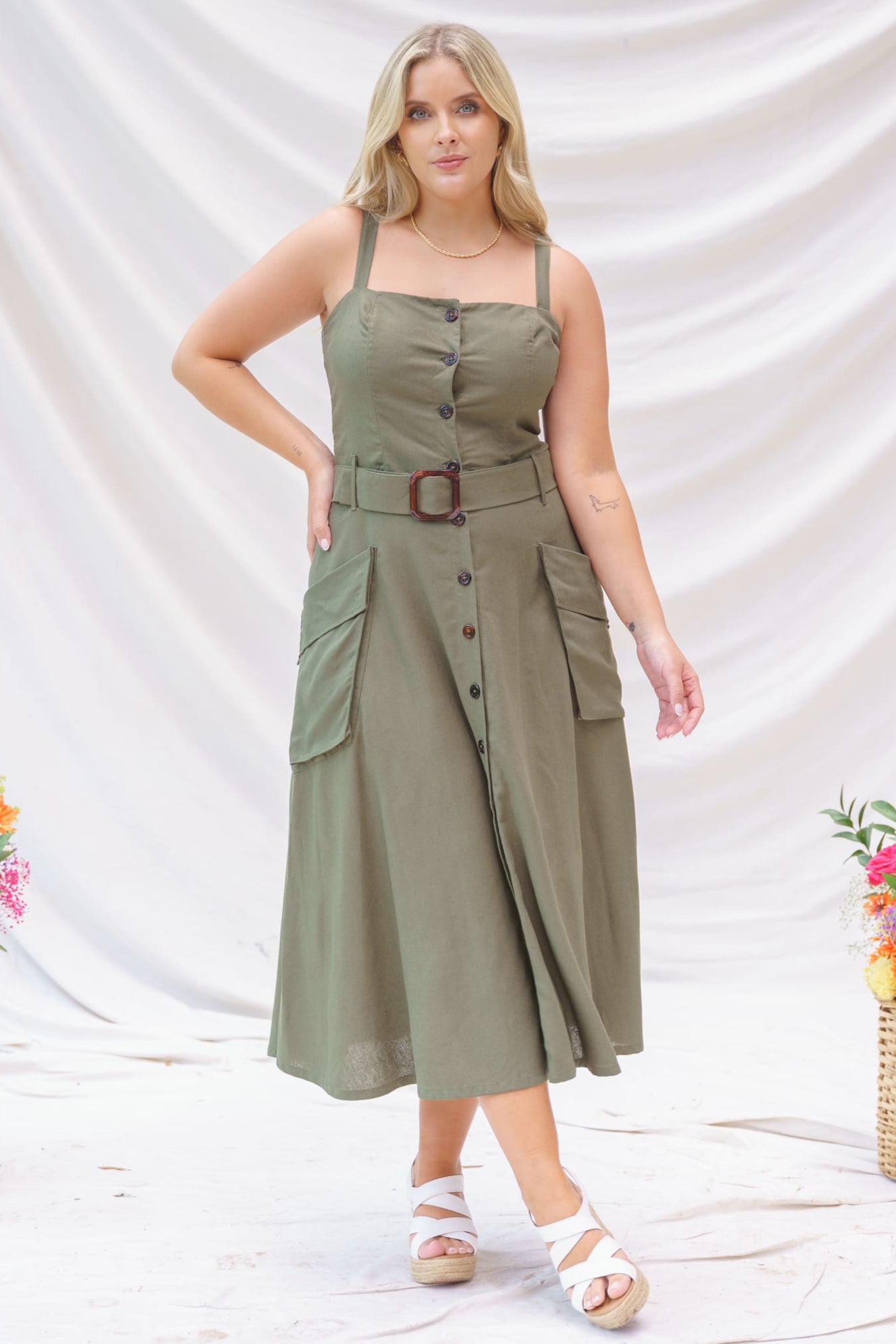 Vestido largo elegante mujer - Cuba