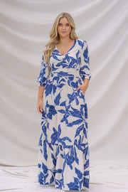 Vestido largo para mujer azul - Celine