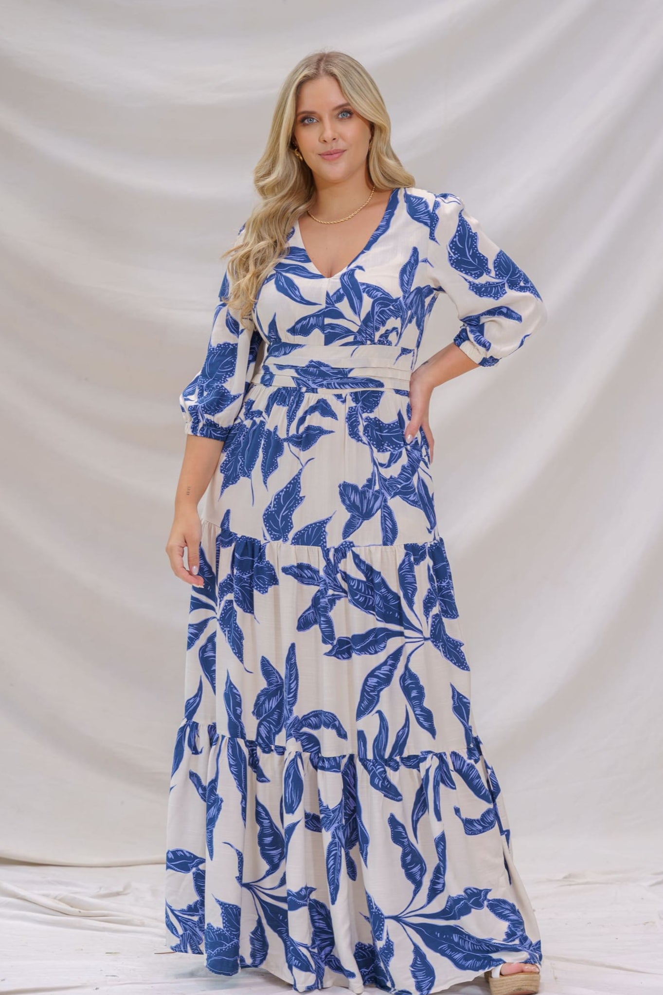 Vestido largo para mujer azul - Celine