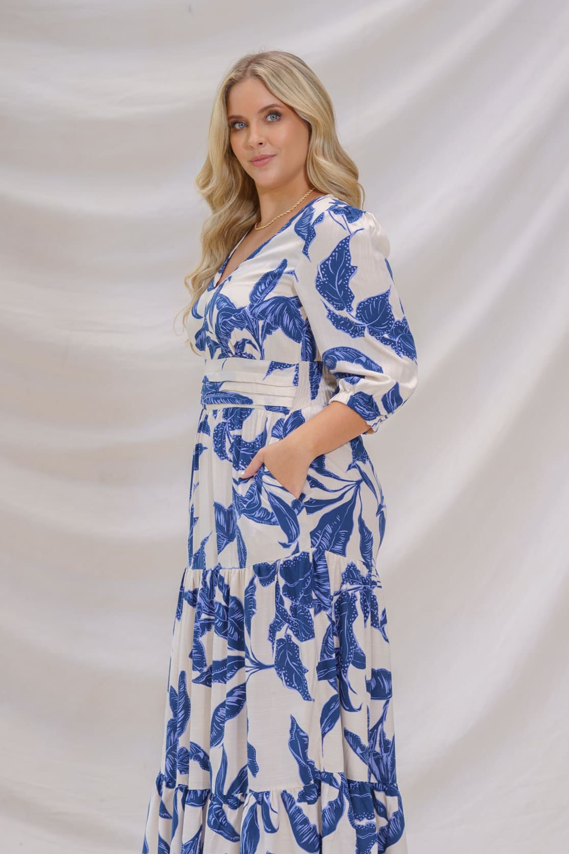 Vestido largo para mujer azul - Celine