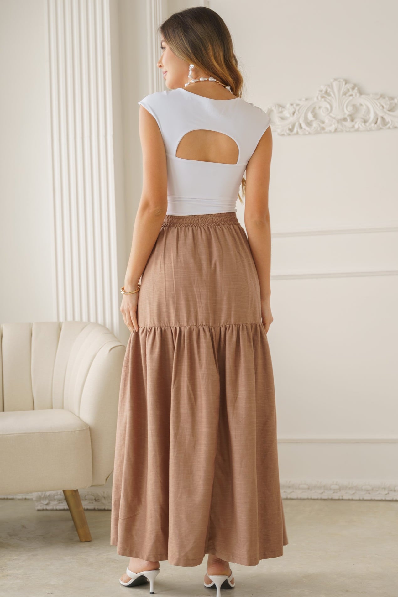 Falda Maxi con Botones - Itzel