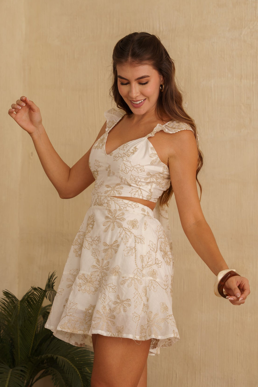 Vestido corto mujer - Blanca