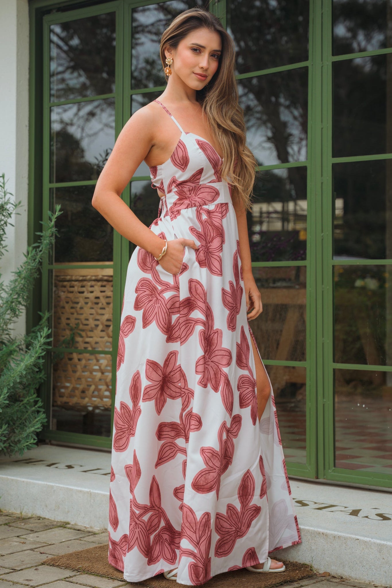 Vestido Largo Playero - Miel