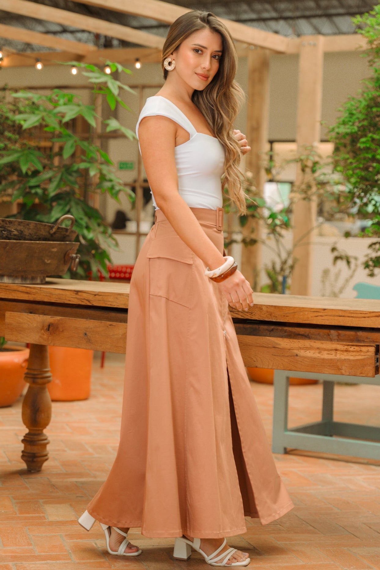 Falda Larga con Cierre - Dina