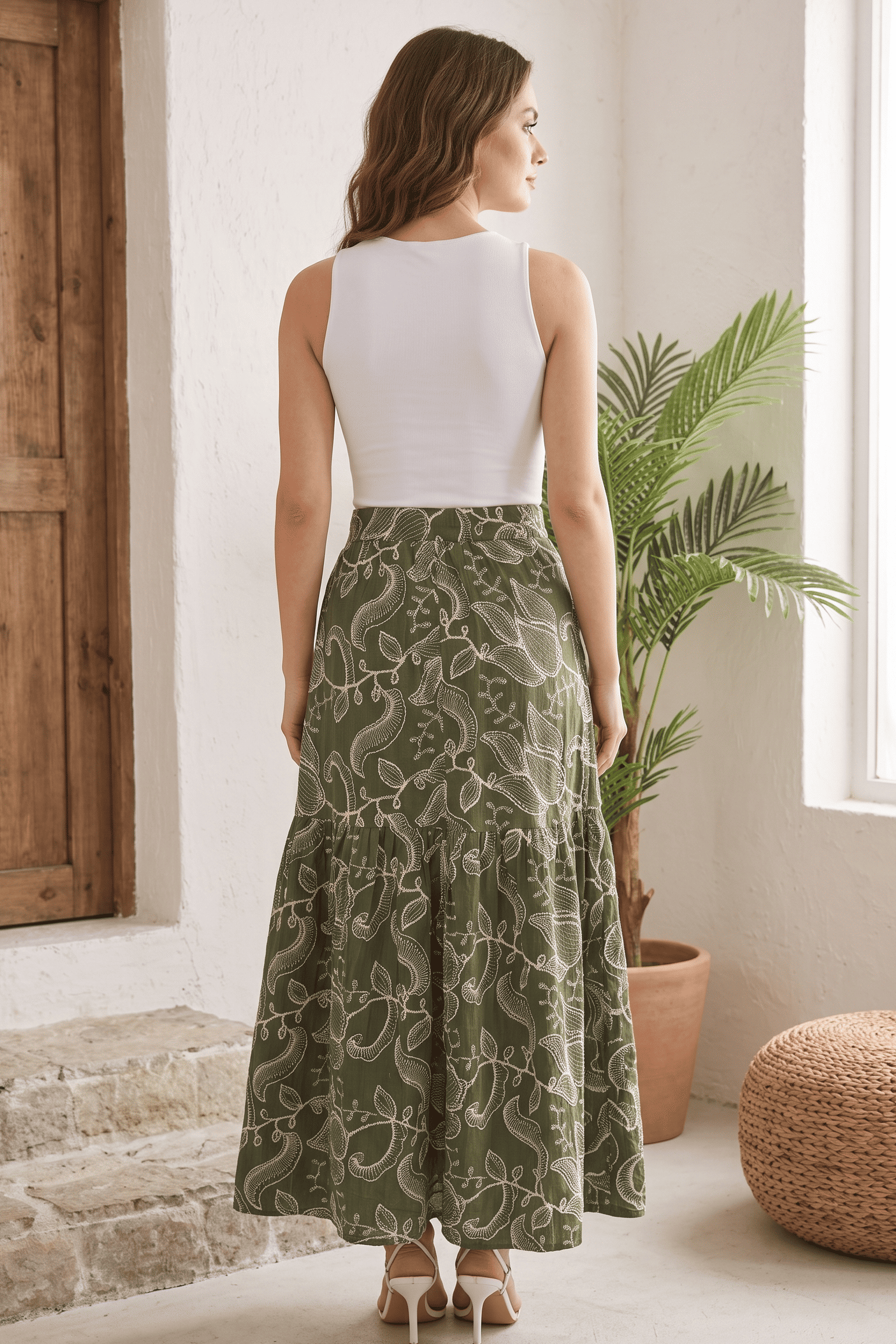 Falda Larga playera para mujer -Freya