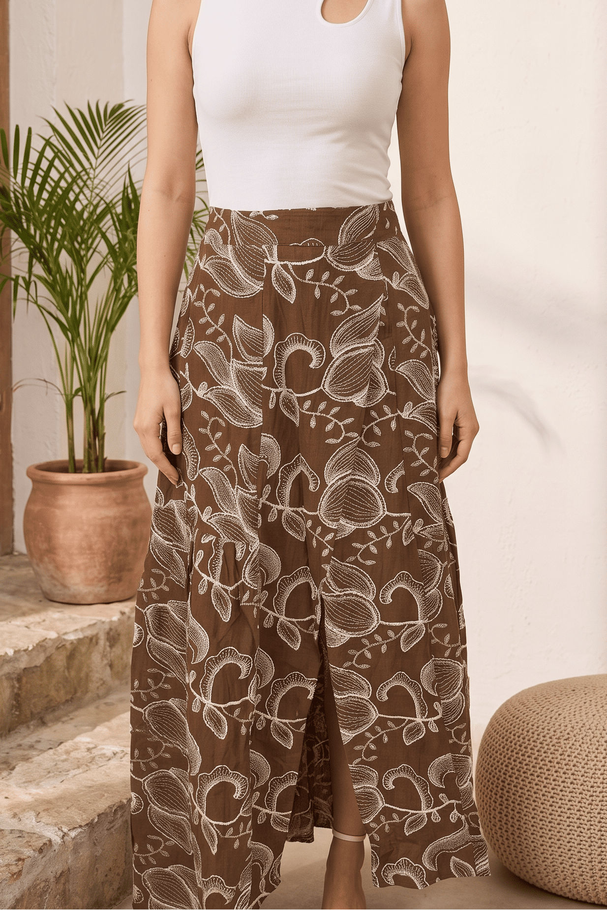 Falda Larga playera para mujer -Freya
