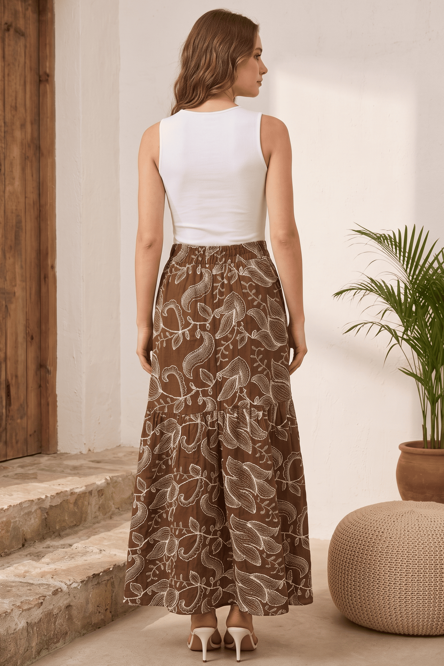 Falda Larga playera para mujer -Freya