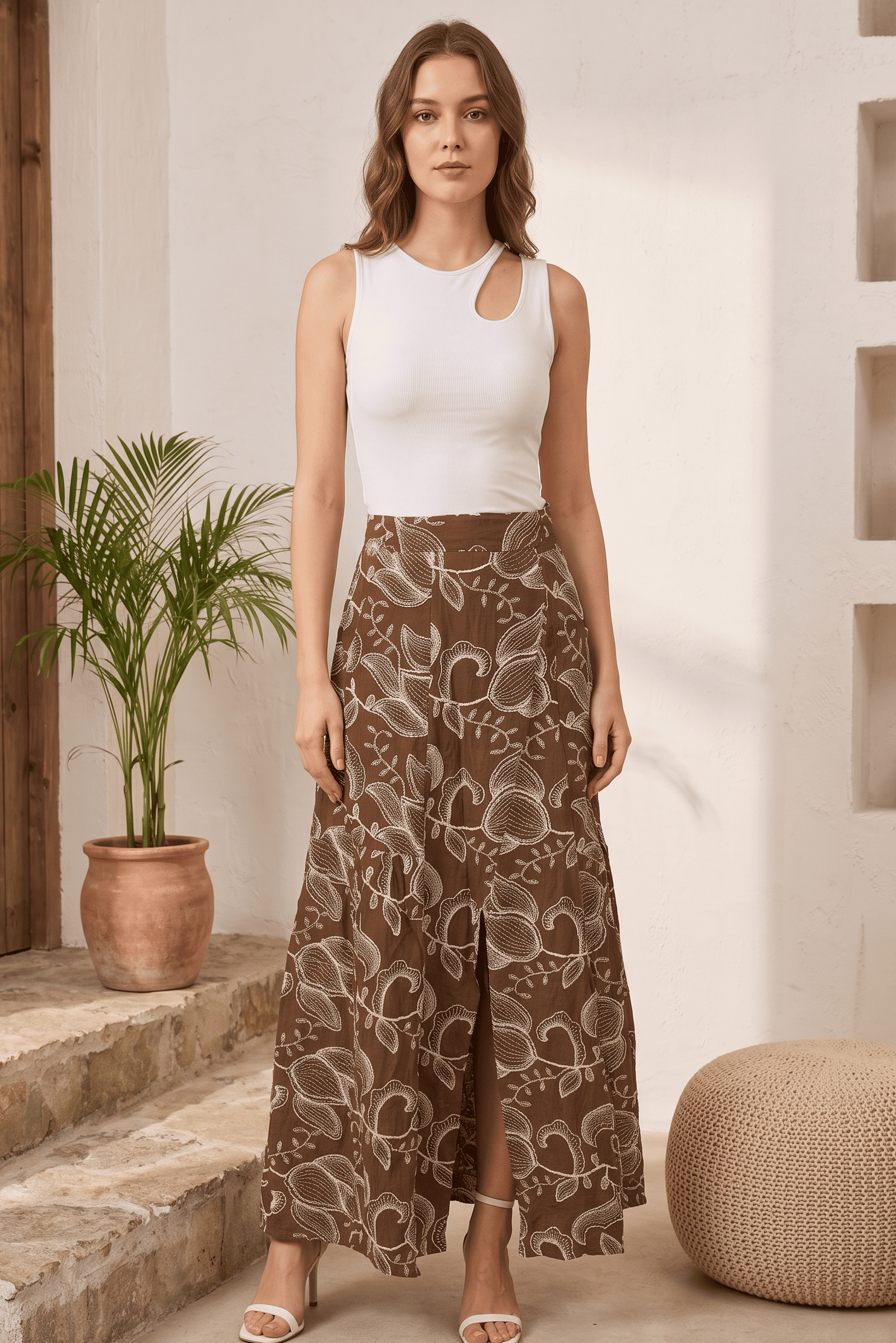 Falda Larga playera para mujer -Freya