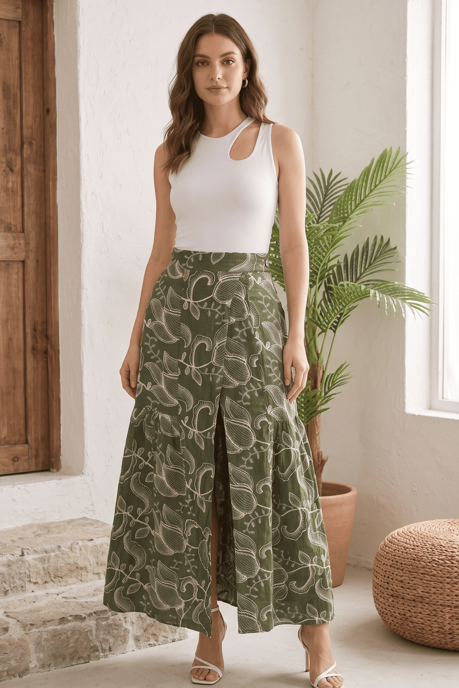 Falda Larga playera para mujer -Freya