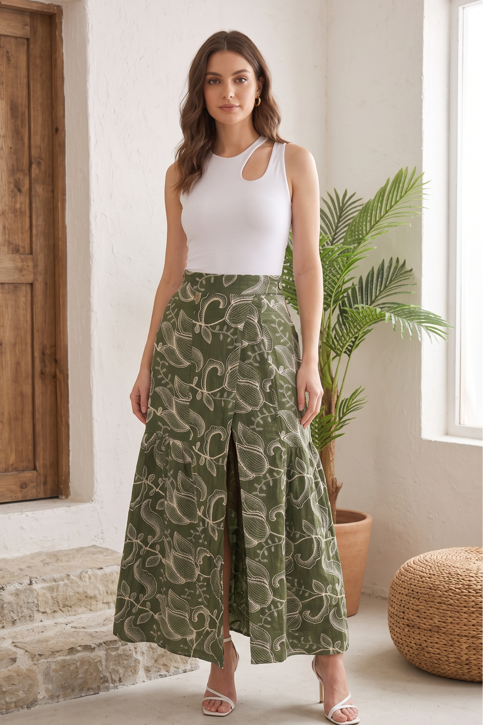 Falda Larga playera para mujer -Freya