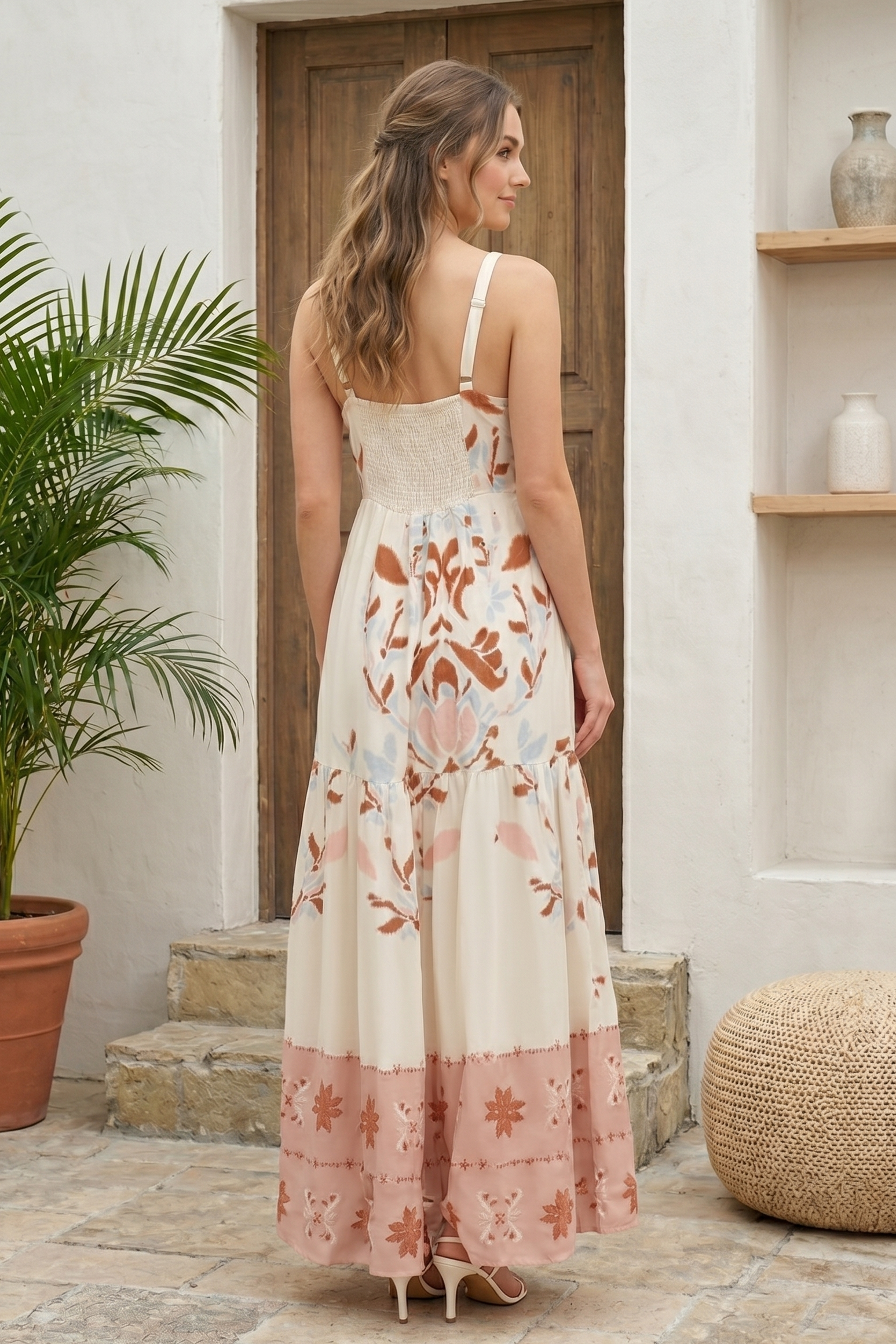 Vestido playero salmon