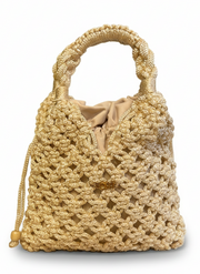 Bolso Macramé - Dorado