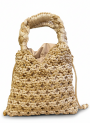 Bolso Macramé - Dorado Champagne