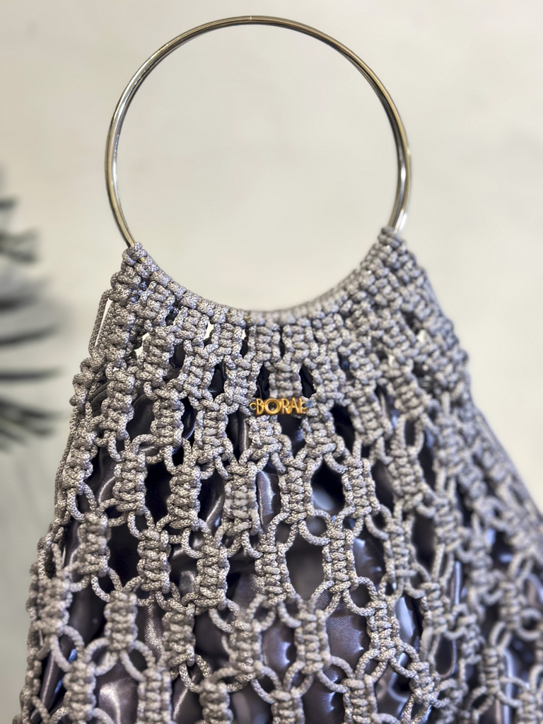 Bolso Macramé - Gris
