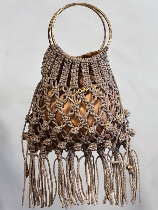 Bolso Macramé - Camel