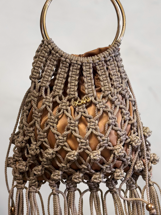 Bolso Macramé - Camel