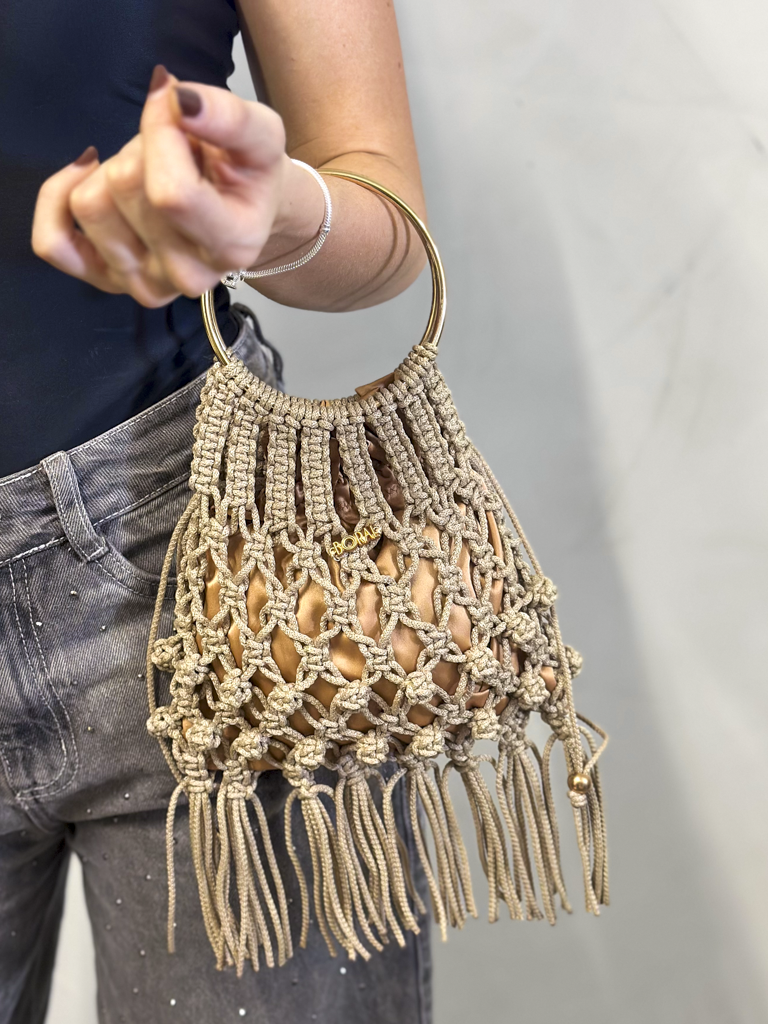 Bolso Macramé - Camel