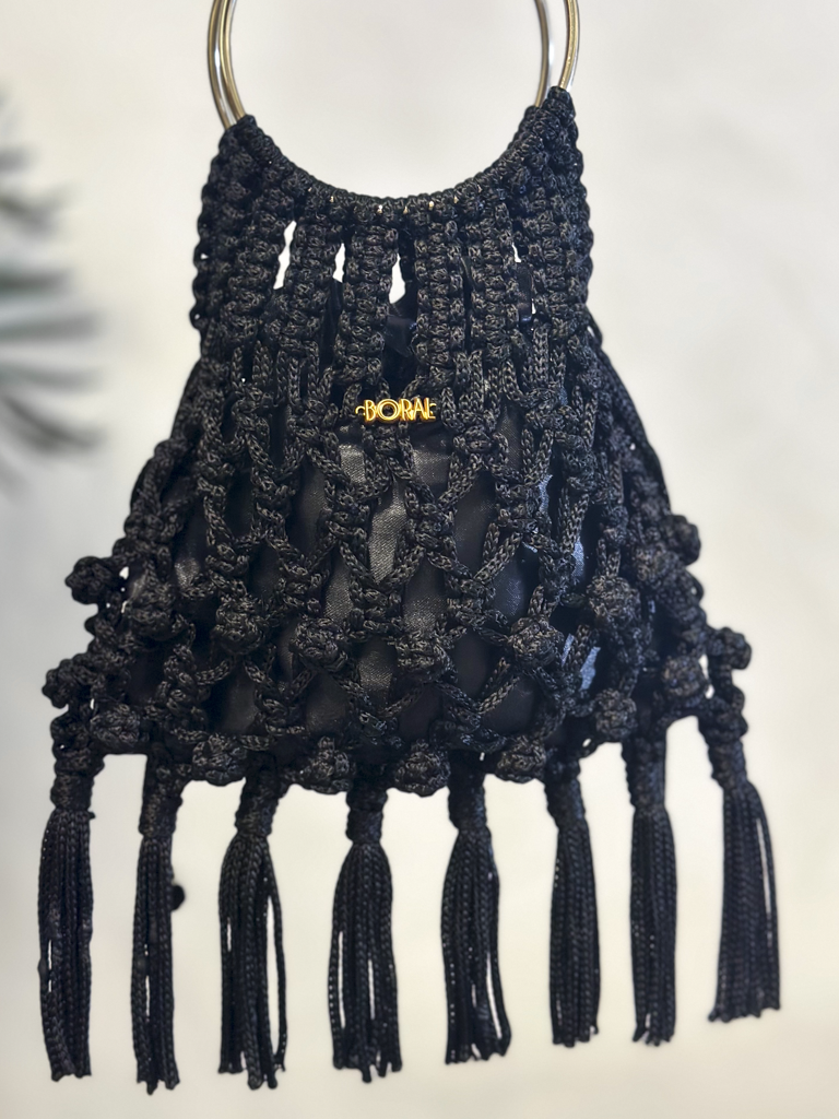 Bolso Macramé - Negro