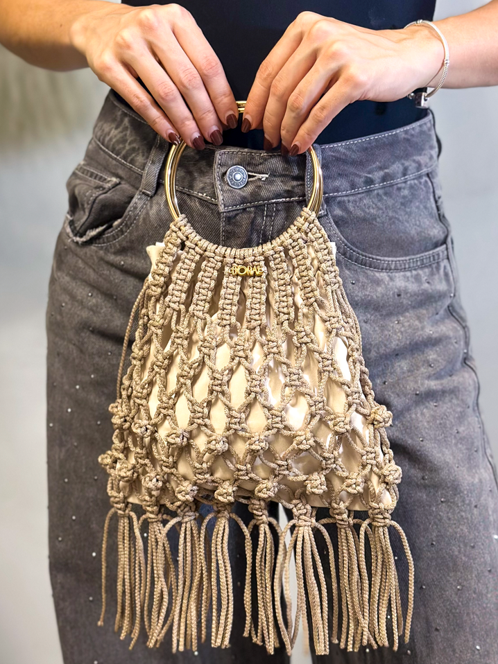 Bolso Macramé - Arena