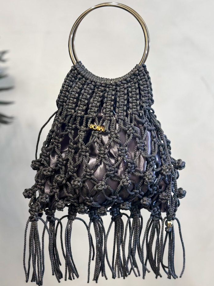 Bolso Macramé - Gris