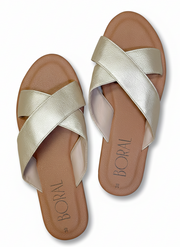 Sandalia Cruzada - Dorada