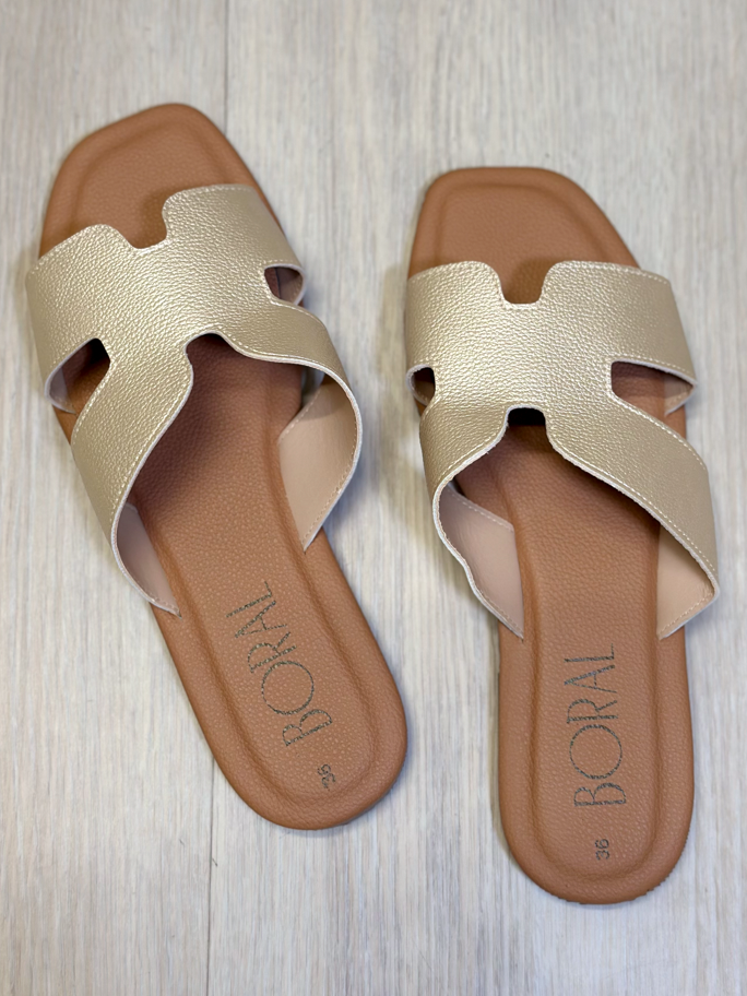 Sandalias Planas - Dorado