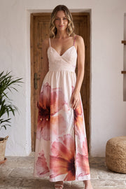 Vestido Largo Sirena Salmon