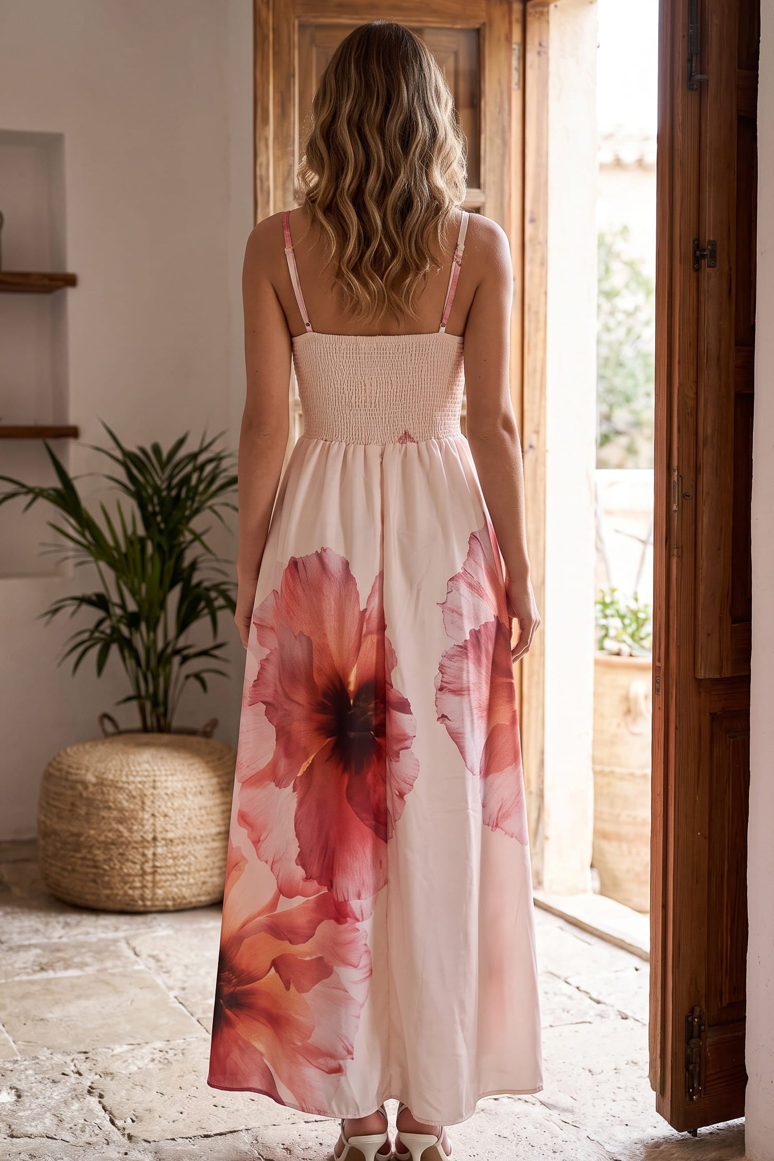 Vestido Largo Sirena Salmon