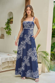 Vestido Largo Troya Azul