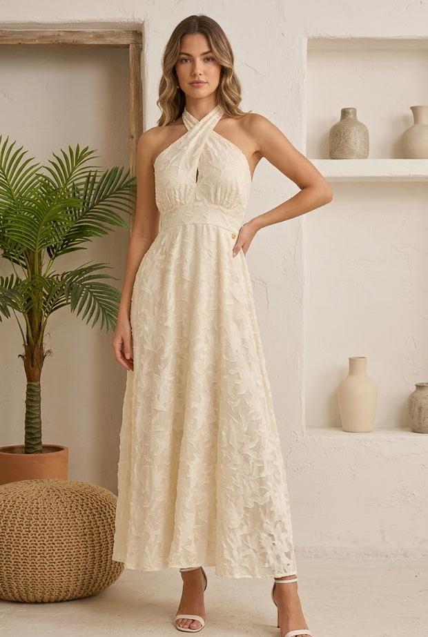 Vestido Largo Texturizado Venus