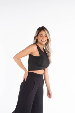 Croptop manga siza - Negro